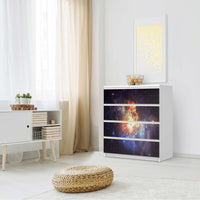 Folie für Möbel Nebula - IKEA Malm Kommode 4 Schubladen - Schlafzimmer