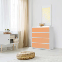 Folie für Möbel Orange Light - IKEA Malm Kommode 4 Schubladen - Schlafzimmer