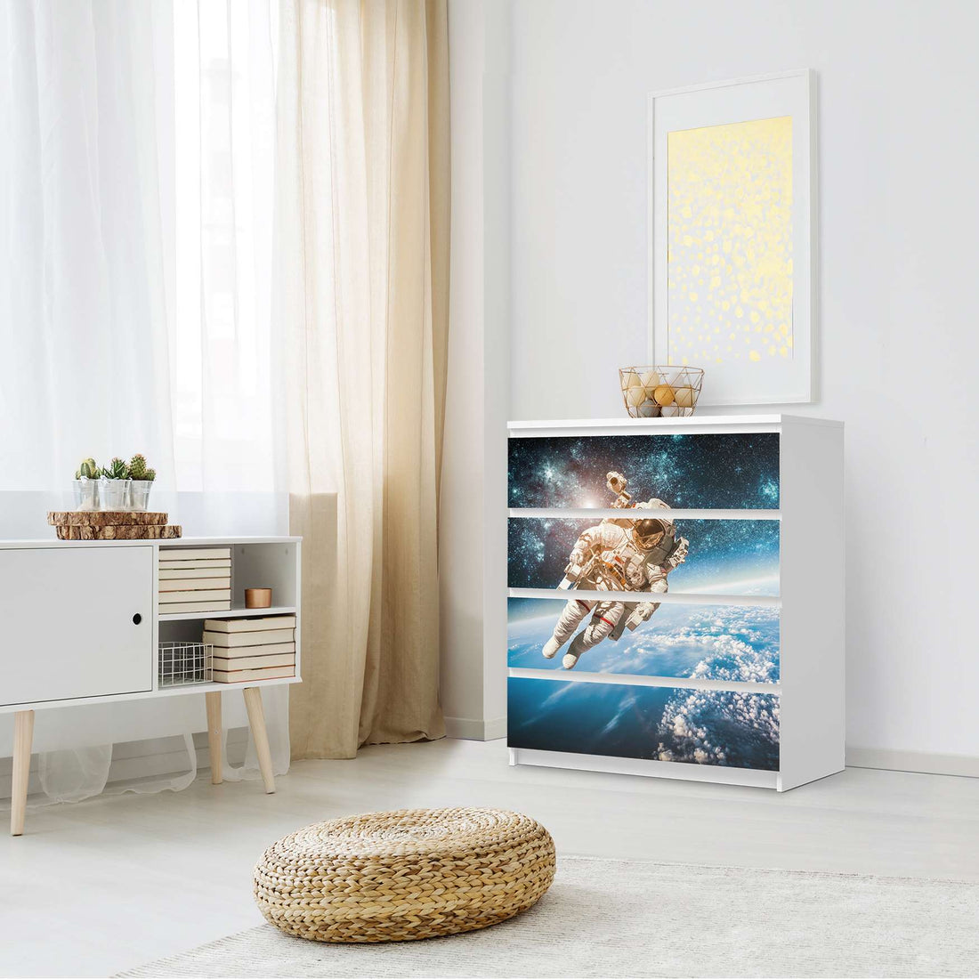 Folie für Möbel Outer Space - IKEA Malm Kommode 4 Schubladen - Schlafzimmer