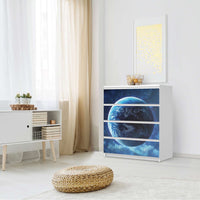 Folie für Möbel Planet Blue - IKEA Malm Kommode 4 Schubladen - Schlafzimmer