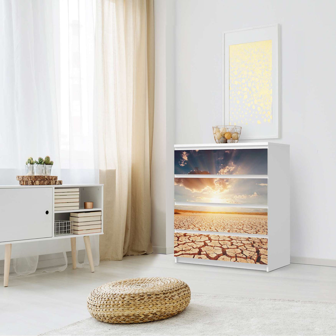 Folie für Möbel Savanne - IKEA Malm Kommode 4 Schubladen - Schlafzimmer