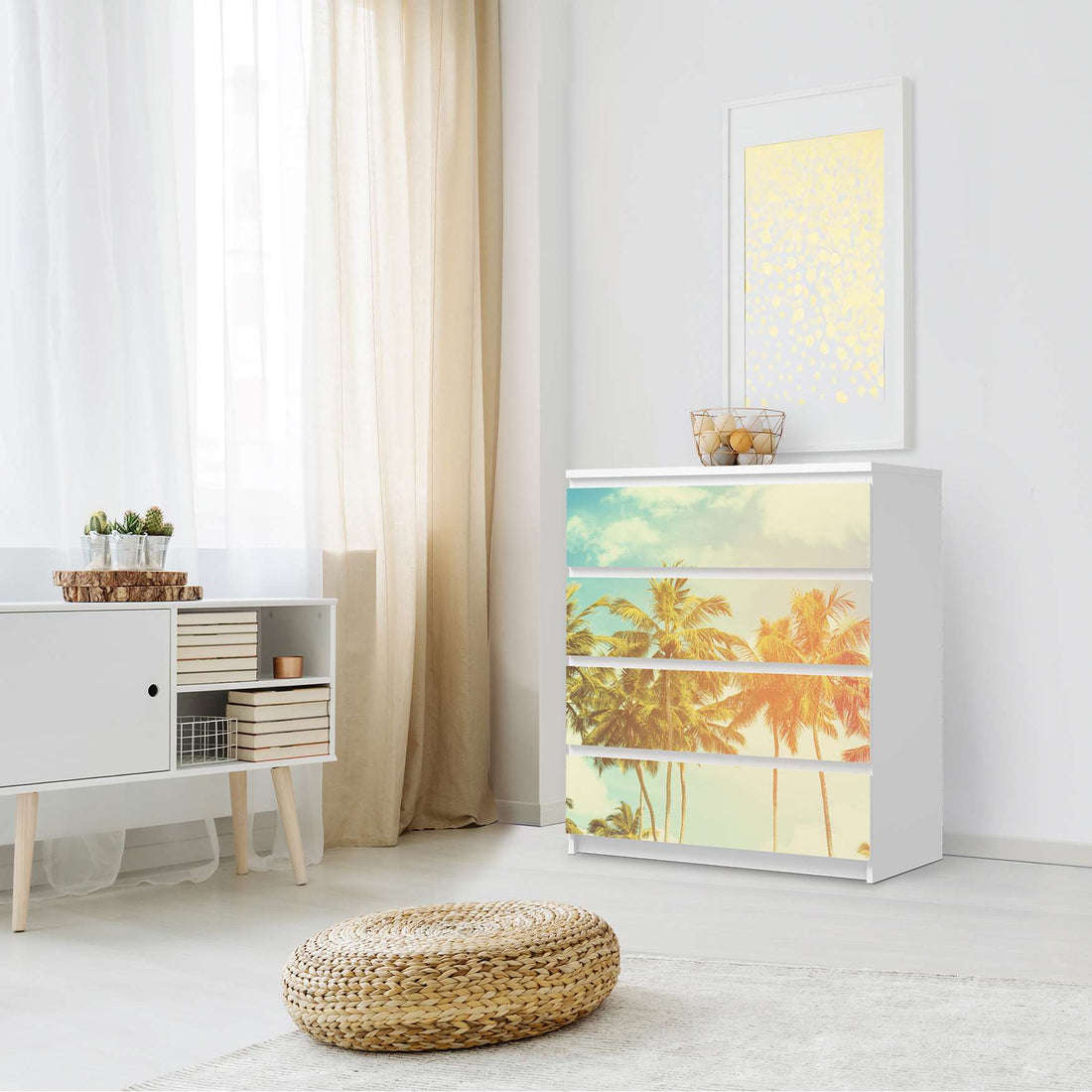 Folie für Möbel Sun Flair - IKEA Malm Kommode 4 Schubladen - Schlafzimmer