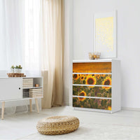 Folie für Möbel Sunflowers - IKEA Malm Kommode 4 Schubladen - Schlafzimmer