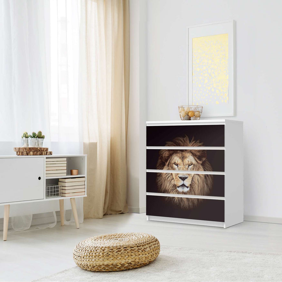 Folie für Möbel Wild Eyes - IKEA Malm Kommode 4 Schubladen - Schlafzimmer