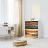 Folie für Möbel Wooden - IKEA Malm Kommode 4 Schubladen - Schlafzimmer