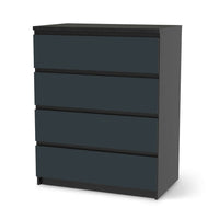 Folie für Möbel Blaugrau Dark - IKEA Malm Kommode 4 Schubladen - schwarz