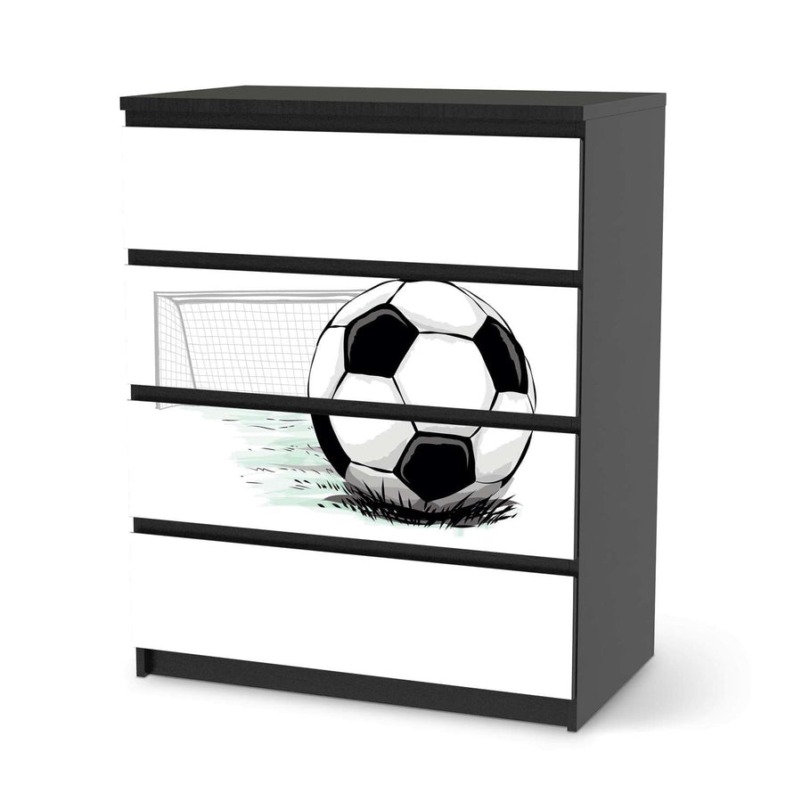 Folie für Möbel Freistoss - IKEA Malm Kommode 4 Schubladen - schwarz