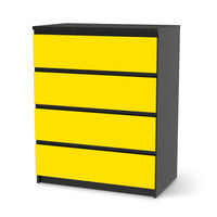 Folie für Möbel Gelb Dark - IKEA Malm Kommode 4 Schubladen - schwarz
