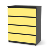 Folie für Möbel Gelb Light - IKEA Malm Kommode 4 Schubladen - schwarz