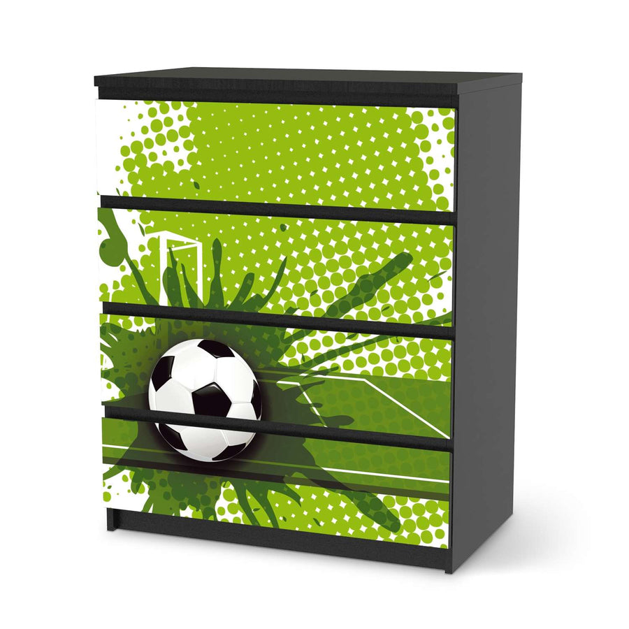Folie für Möbel Goal - IKEA Malm Kommode 4 Schubladen - schwarz