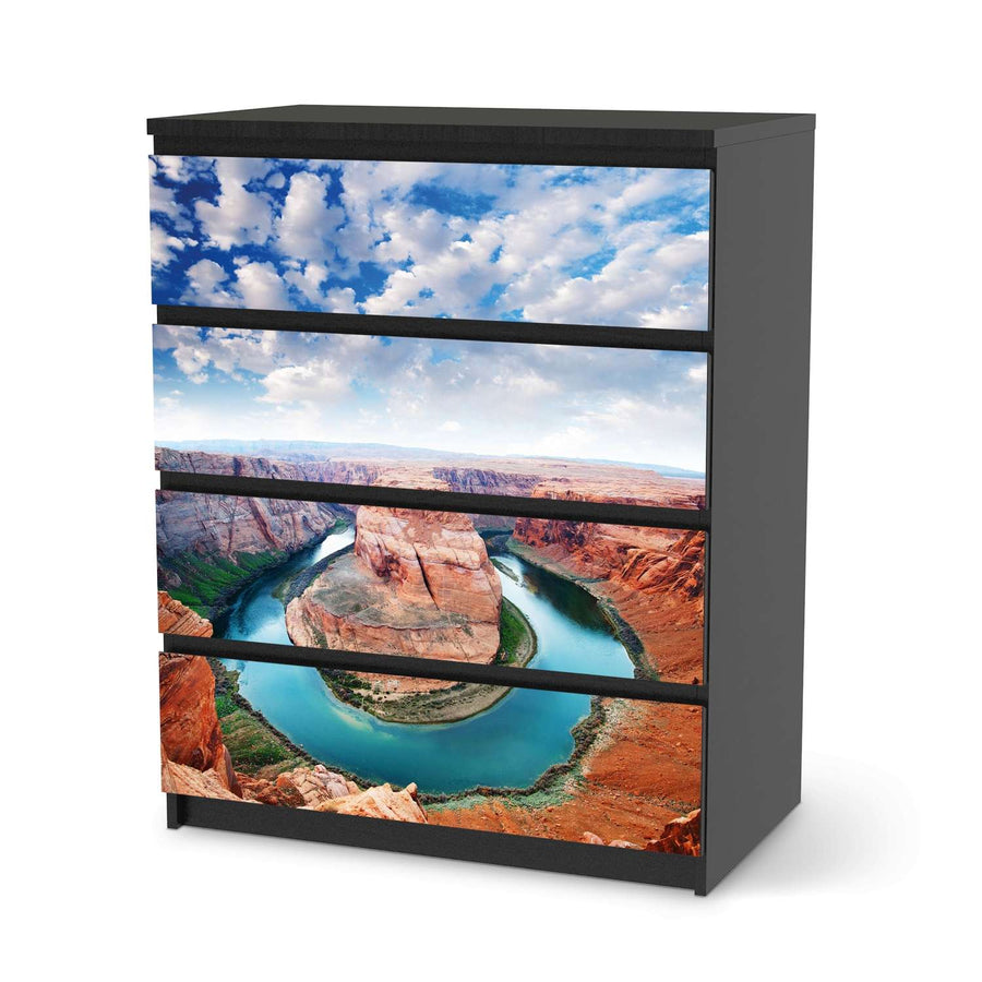 Folie für Möbel Grand Canyon - IKEA Malm Kommode 4 Schubladen - schwarz