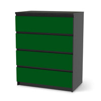 Folie für Möbel Grün Dark - IKEA Malm Kommode 4 Schubladen - schwarz