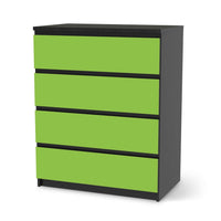 Folie für Möbel Hellgrün Dark - IKEA Malm Kommode 4 Schubladen - schwarz