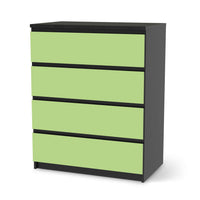 Folie für Möbel Hellgrün Light - IKEA Malm Kommode 4 Schubladen - schwarz