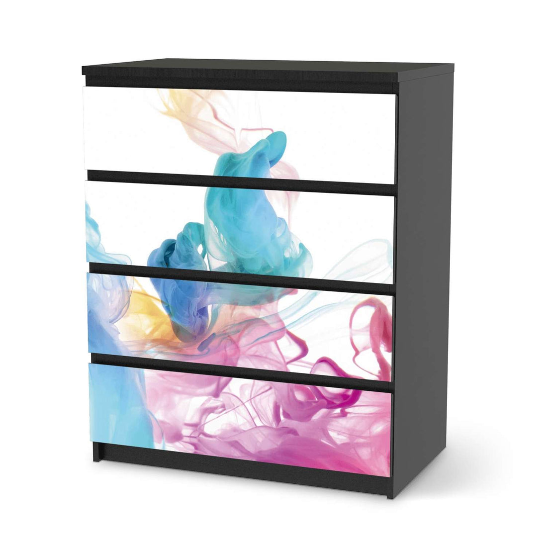 Folie für Möbel Holi Dust - IKEA Malm Kommode 4 Schubladen - schwarz
