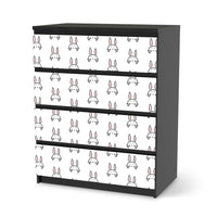 Folie für Möbel Hoppel - IKEA Malm Kommode 4 Schubladen - schwarz