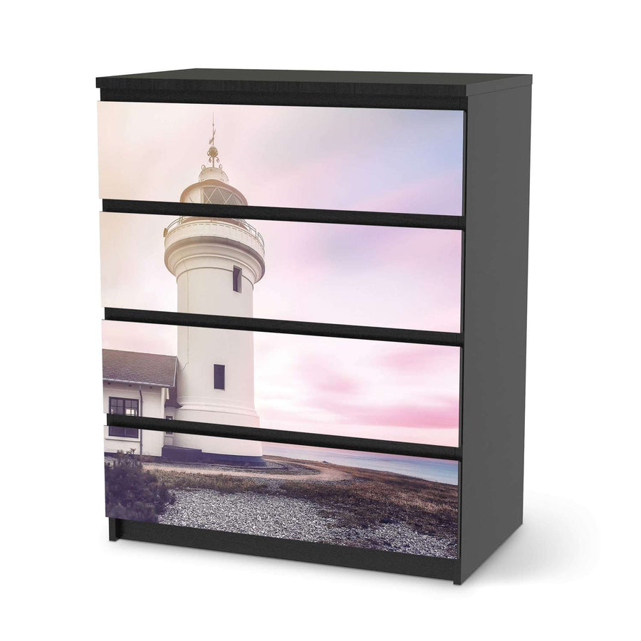 Folie für Möbel Lighthouse - IKEA Malm Kommode 4 Schubladen - schwarz