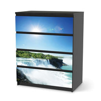 Folie für Möbel Niagara Falls - IKEA Malm Kommode 4 Schubladen - schwarz