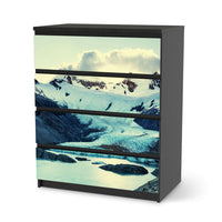 Folie für Möbel Patagonia - IKEA Malm Kommode 4 Schubladen - schwarz