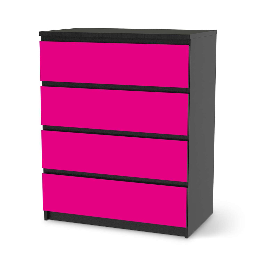 Folie für Möbel Pink Dark - IKEA Malm Kommode 4 Schubladen - schwarz