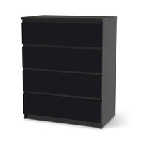 Folie für Möbel Schwarz - IKEA Malm Kommode 4 Schubladen - schwarz