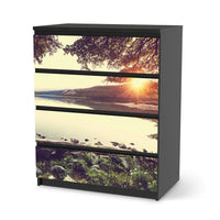 Folie für Möbel Seaside Dreams - IKEA Malm Kommode 4 Schubladen - schwarz
