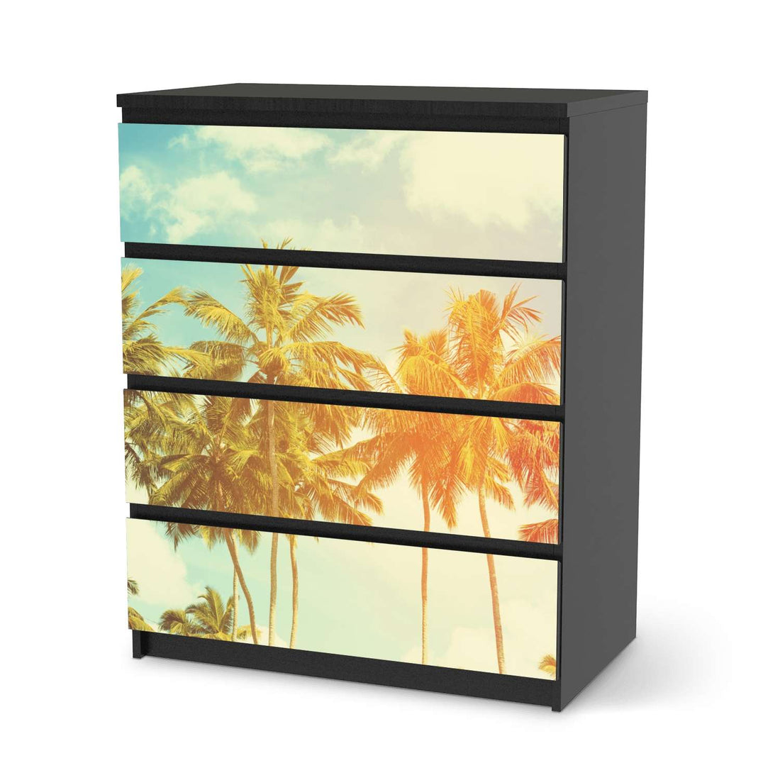 Folie für Möbel Sun Flair - IKEA Malm Kommode 4 Schubladen - schwarz