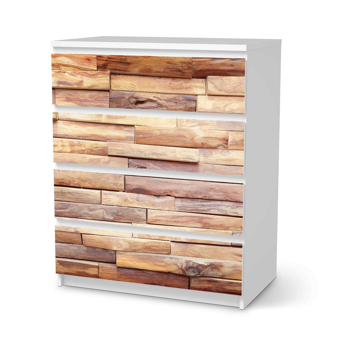 Folie für Möbel Artwood - IKEA Malm Kommode 4 Schubladen  - weiss