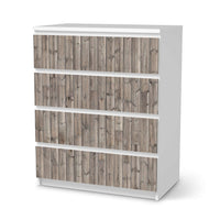 Folie für Möbel Dark washed - IKEA Malm Kommode 4 Schubladen  - weiss