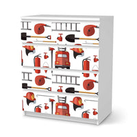 Folie für Möbel Firefighter - IKEA Malm Kommode 4 Schubladen  - weiss