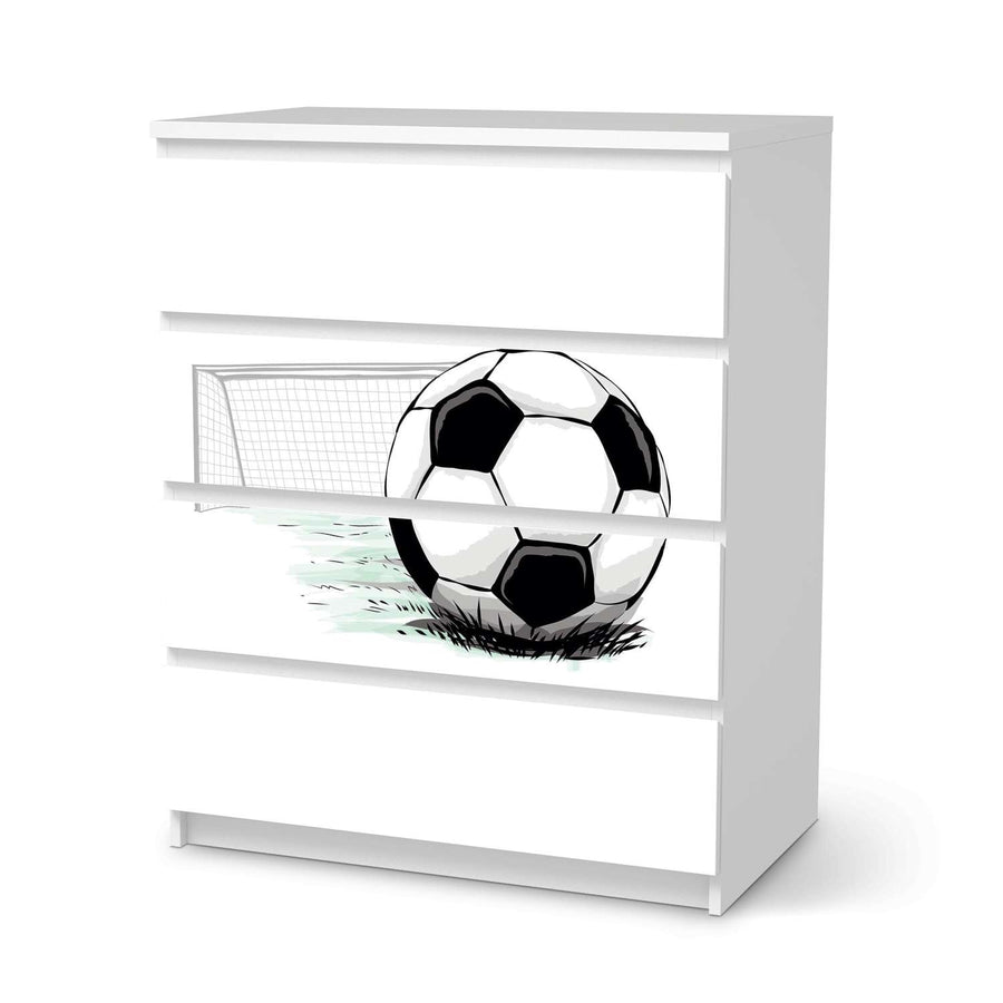 Folie für Möbel Freistoss - IKEA Malm Kommode 4 Schubladen  - weiss