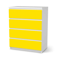 Folie für Möbel Gelb Dark - IKEA Malm Kommode 4 Schubladen  - weiss