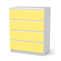 Folie für Möbel Gelb Light - IKEA Malm Kommode 4 Schubladen  - weiss