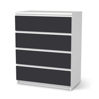 Folie für Möbel Grau Dark - IKEA Malm Kommode 4 Schubladen  - weiss