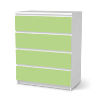 Folie für Möbel Hellgrün Light - IKEA Malm Kommode 4 Schubladen  - weiss