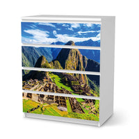 Folie für Möbel Machu Picchu - IKEA Malm Kommode 4 Schubladen  - weiss