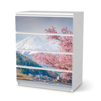 Folie für Möbel Mount Fuji - IKEA Malm Kommode 4 Schubladen  - weiss