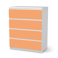 Folie für Möbel Orange Light - IKEA Malm Kommode 4 Schubladen  - weiss