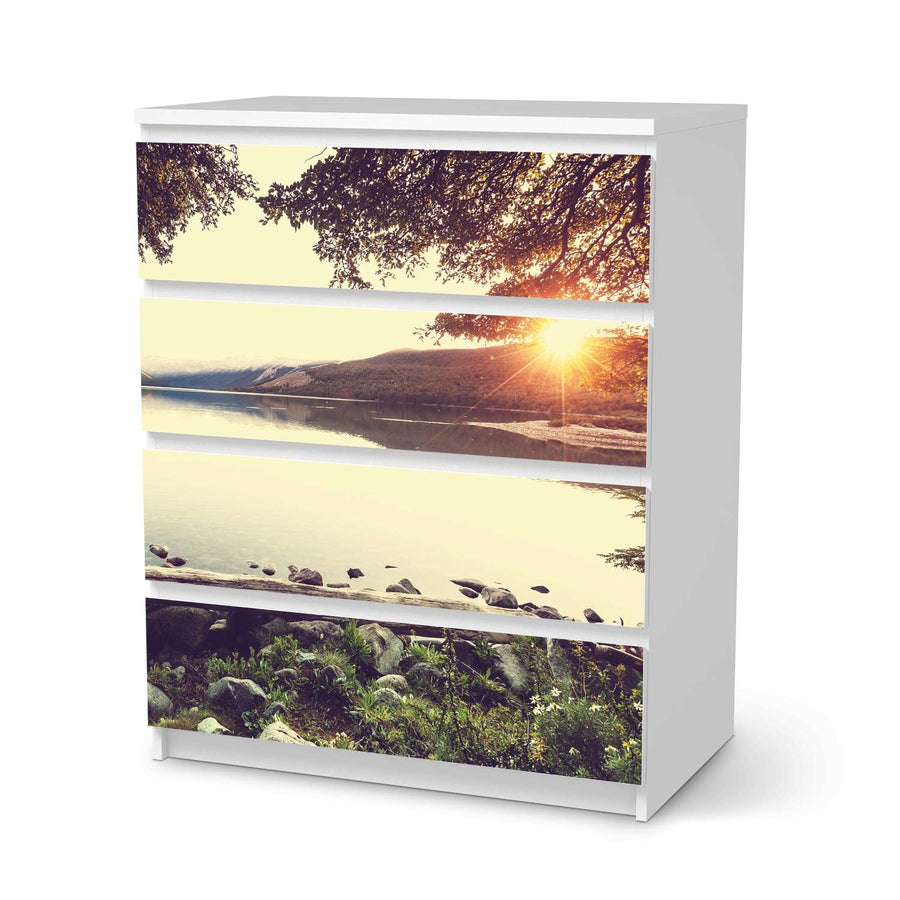 Folie für Möbel Seaside Dreams - IKEA Malm Kommode 4 Schubladen  - weiss