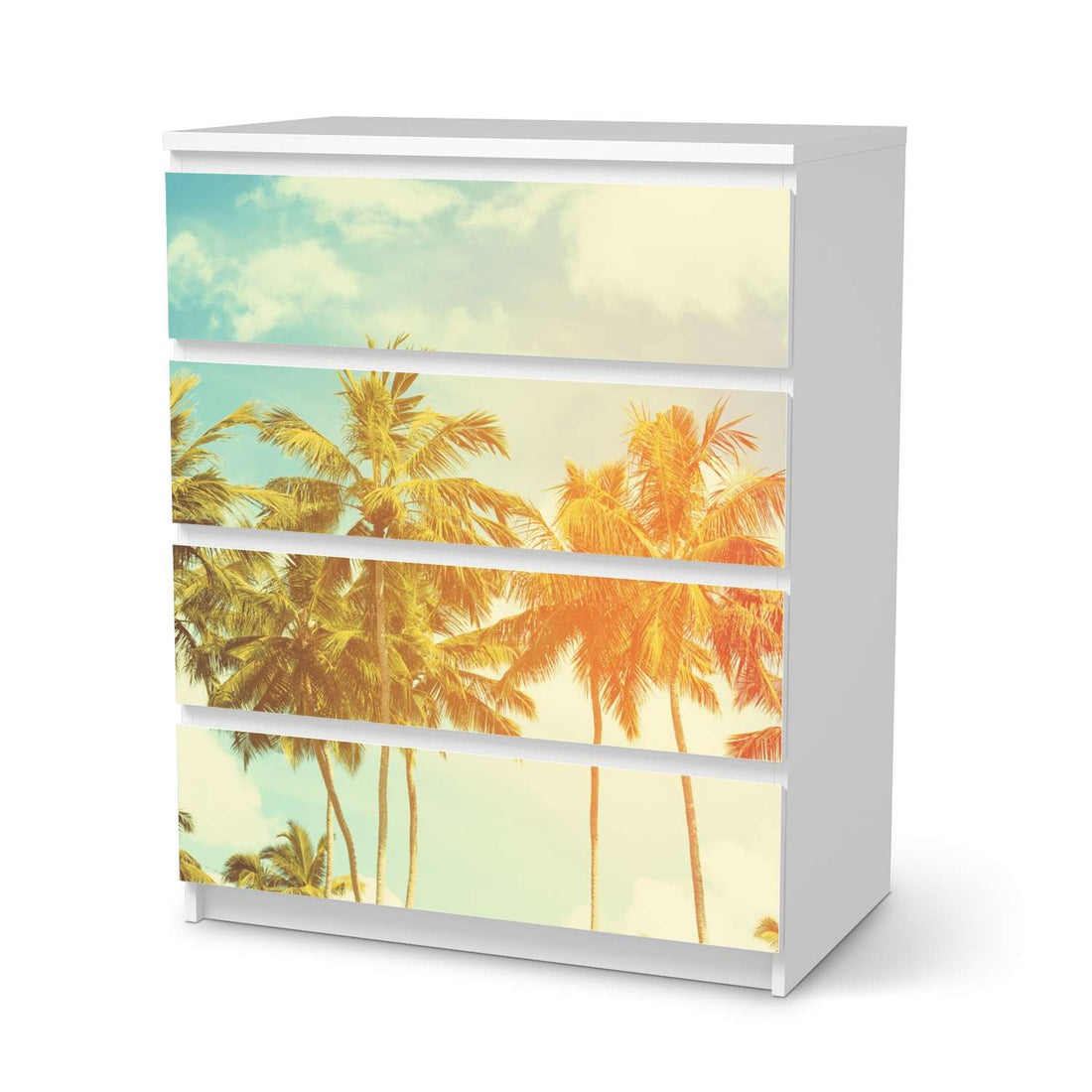 Folie für Möbel Sun Flair - IKEA Malm Kommode 4 Schubladen  - weiss
