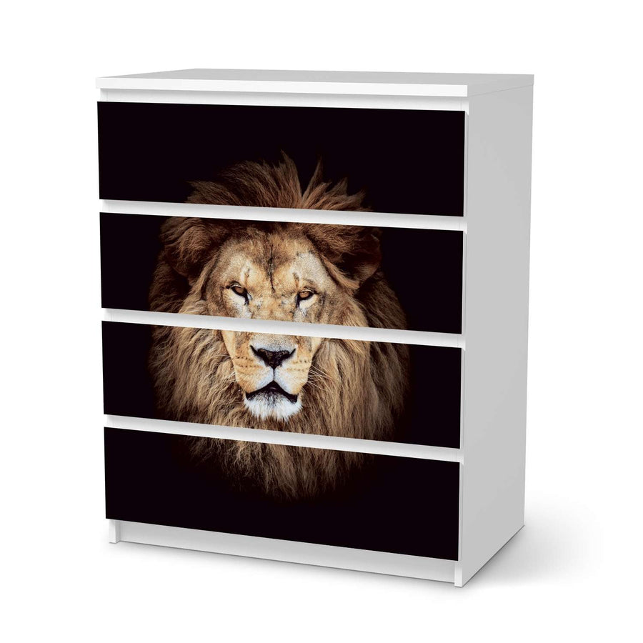 Folie für Möbel Wild Eyes - IKEA Malm Kommode 4 Schubladen  - weiss