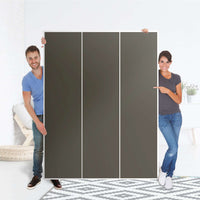Folie für Möbel Braungrau Dark - IKEA Pax Schrank 201 cm Höhe - 3 Türen - Folie