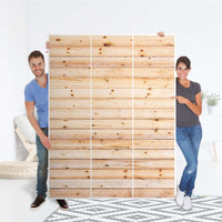Folie für Möbel Bright Planks - IKEA Pax Schrank 201 cm Höhe - 3 Türen - Folie