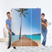 Folie für Möbel Caribbean - IKEA Pax Schrank 201 cm Höhe - 3 Türen - Folie