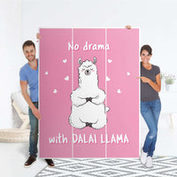 Folie für Möbel Dalai Llama - IKEA Pax Schrank 201 cm Höhe - 3 Türen - Folie
