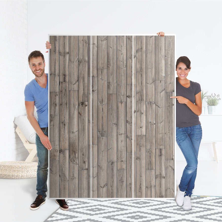 Folie für Möbel Dark washed - IKEA Pax Schrank 201 cm Höhe - 3 Türen - Folie