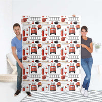 Folie für Möbel Firefighter - IKEA Pax Schrank 201 cm Höhe - 3 Türen - Folie
