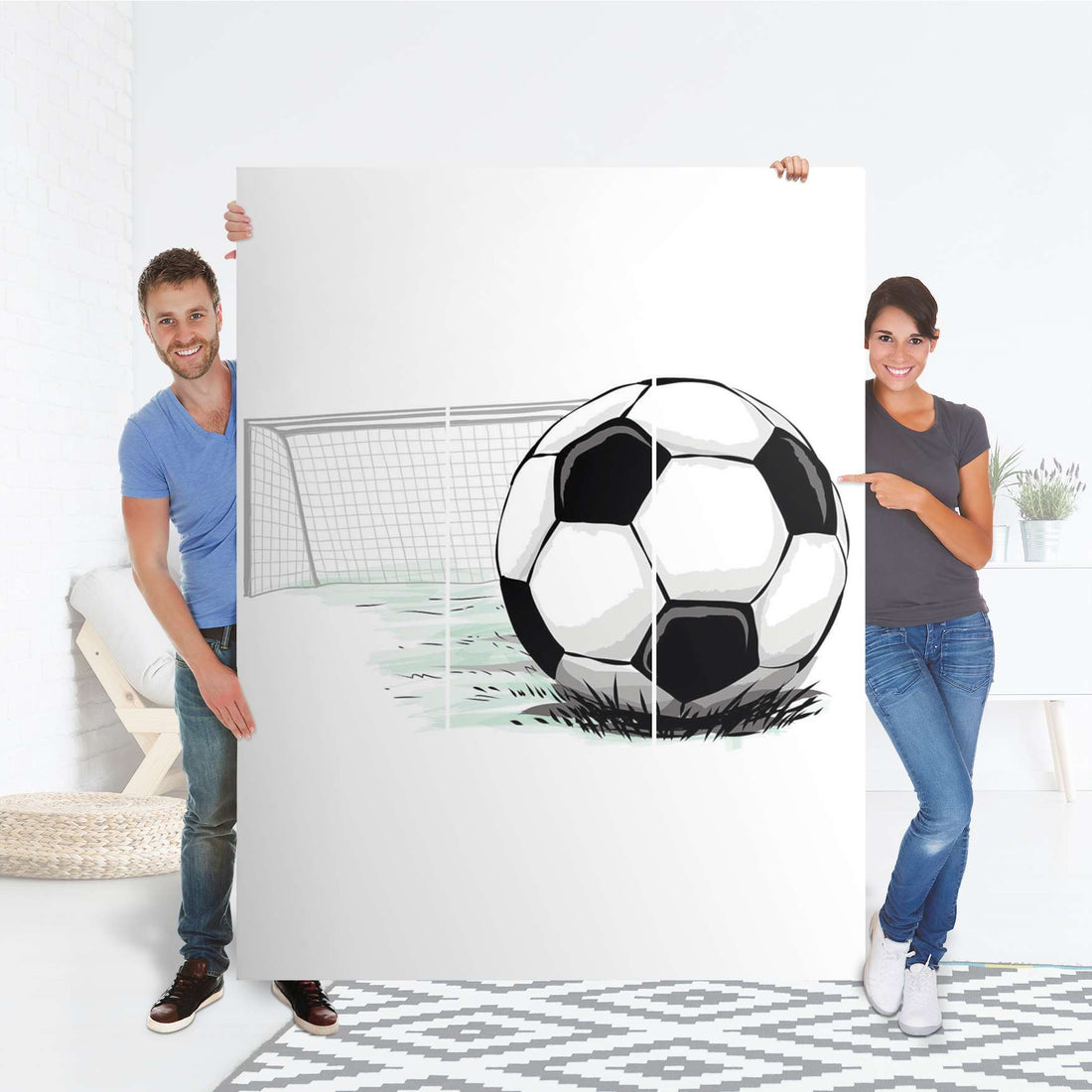 Folie für Möbel Freistoss - IKEA Pax Schrank 201 cm Höhe - 3 Türen - Folie
