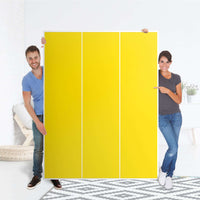 Folie für Möbel Gelb Dark - IKEA Pax Schrank 201 cm Höhe - 3 Türen - Folie