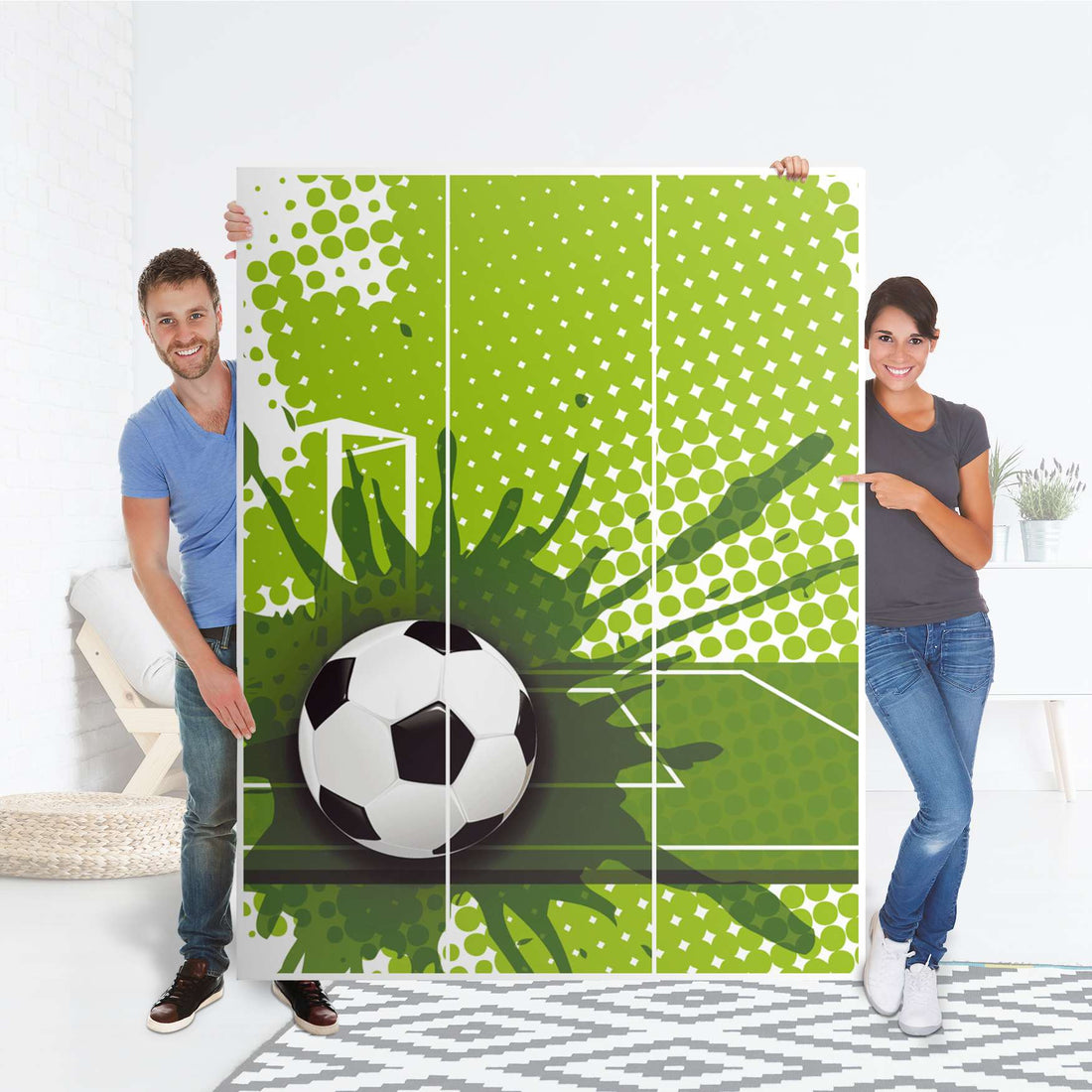 Folie für Möbel Goal - IKEA Pax Schrank 201 cm Höhe - 3 Türen - Folie